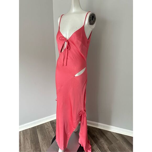 NWT Monse Satin Asymmetric Slash Slip Midi-Dress SIZE 6 $1490 - Picture 11 of 14